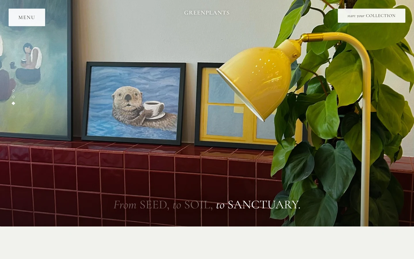 GreenPlants — כרטיס מוצר — אוויר, ירוק וקופי חם