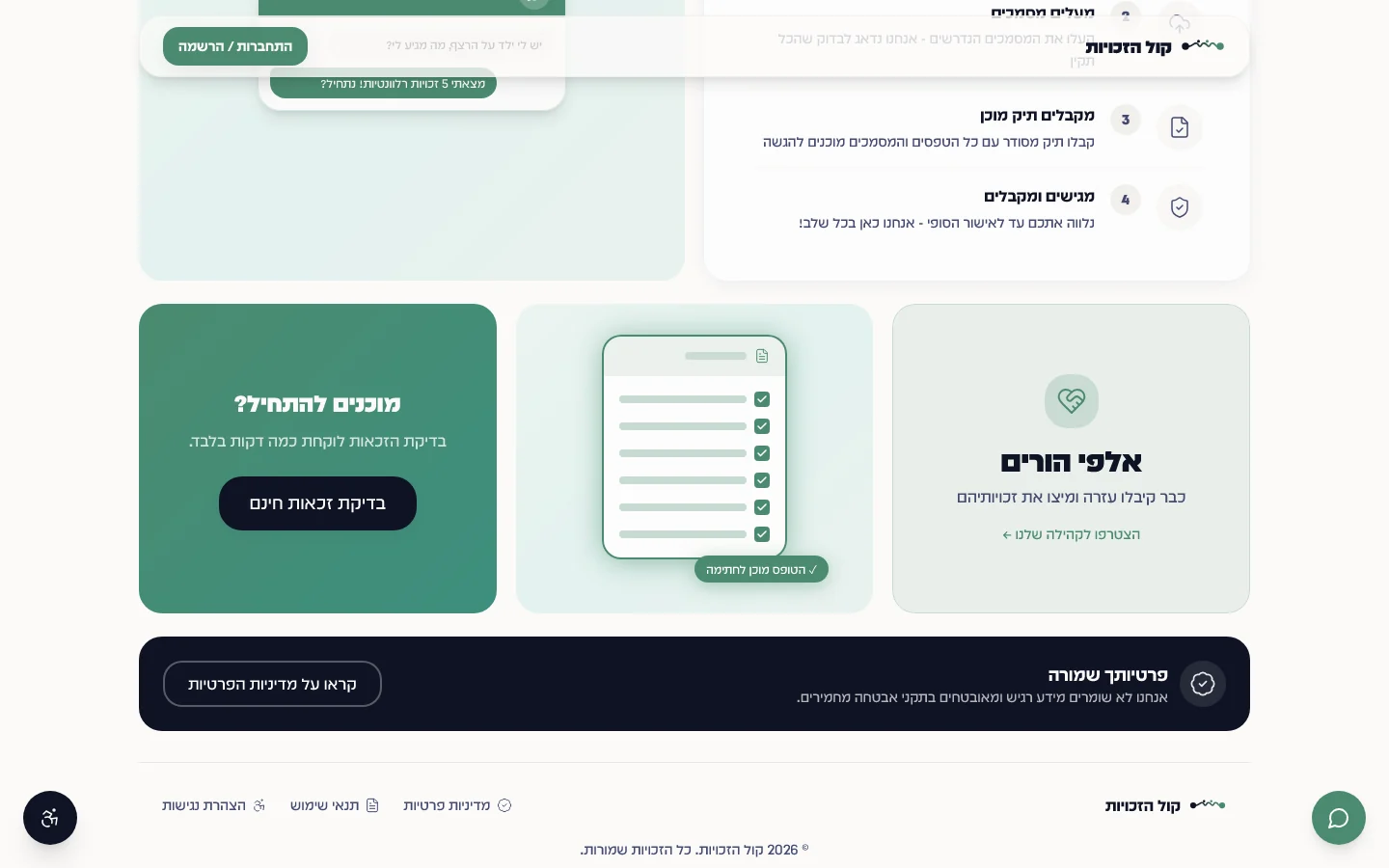 קול הזכויות — פירוק זכות לצעדים ברורים